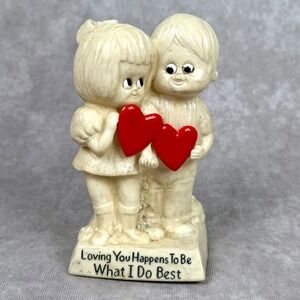 Vintage 1971 R Berries Co Figurine Loving You Happens To Be What I Do Best USA